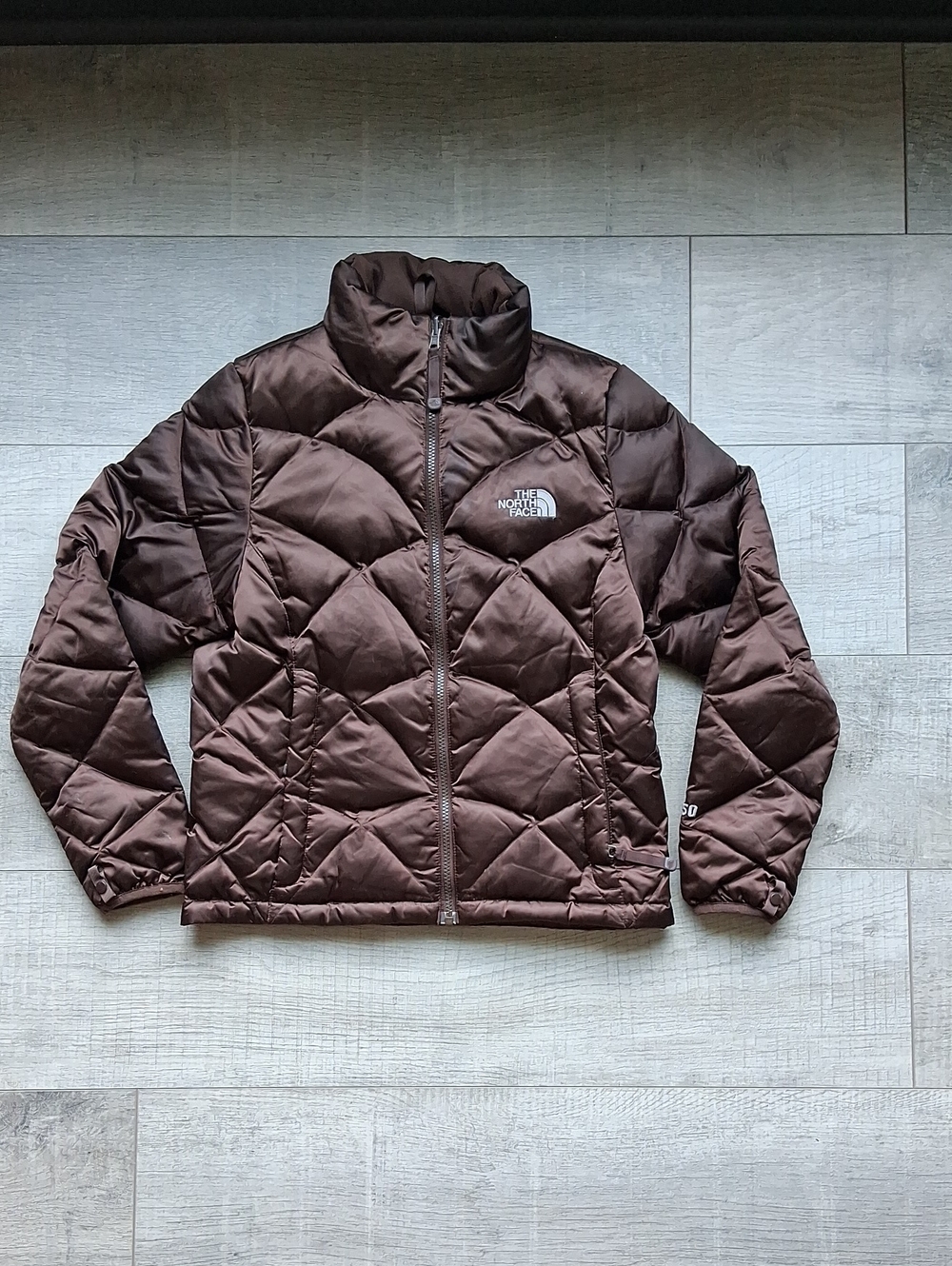 The North Face 550 Down Quilted Jacket- Brown- XS